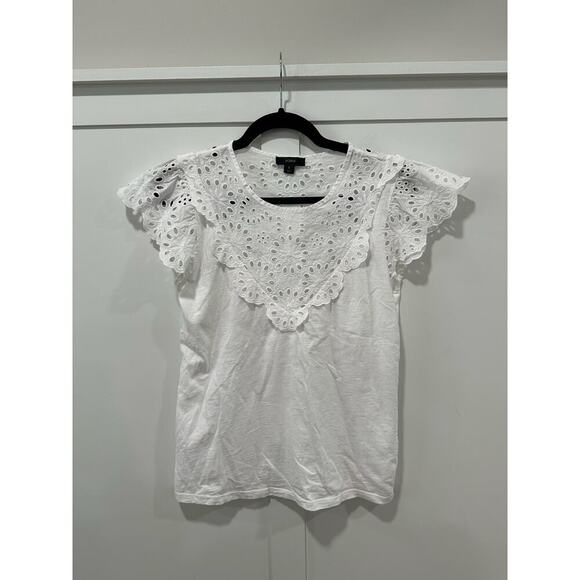 J. Crew Eyelet Tshirt Size S - Picture 1 of 4